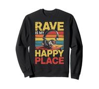 Rave Music My Happy Place Musician Lovers DJ Headphone Sweatshirt