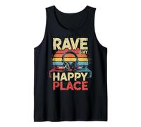 Rave Music My Happy Place Musician Lovers DJ Headphone Tank Top