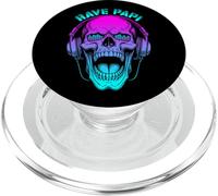 Rave Papi EDM Music Festival Trippy Skull DJ Headphones PopSockets PopGrip for MagSafe