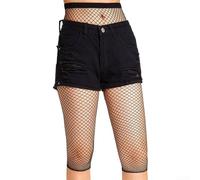 Rave Party Mesh Shorts Women High Waisted Design | Nylon spandex blend, for soft skin feel, durable net structure, for quick dry, comfortable all day