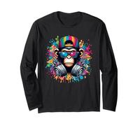 Rave Party Rock Metal Zeltfest Spruch Monkey Oktoberfest Top Long Sleeve T-Shirt