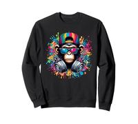Rave Party Rock Metal Zeltfest Spruch Monkey Oktoberfest Top Sweatshirt