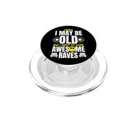 Rave Techno Music Old School Raver PopSockets PopGrip for MagSafe