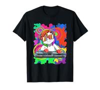 Rave Unicorn DJ EDM Music Techno Party Vibes T-Shirt