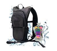 Rave2o Hydration Backpack - 1.5L Insulated Water Backpack for Raves, Festivals, Hiking, Running - Festival Hydration Pack Bag - Black