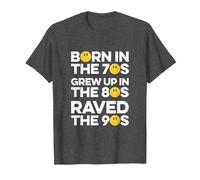 Raved in The 90s, Old Skool Raver, Raving, OldSkool Rave T-Shirt, Men, Dark Heather Grey, Medium