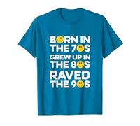 Raved in The 90s, Old Skool Raver, Raving, OldSkool Rave T-Shirt, Men, Sapphire Blue, 3X-Large
