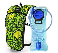 RaveIn313 Light Weight Hydration Backpack - 2L Bladder Included - Great for Festivals, Backpacking, Hiking, Mountain Biking, Outdoors Activities. (Acid Bath)