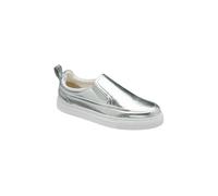 Ravel 'alix' Leather Slip-On Trainers In Silver Silver