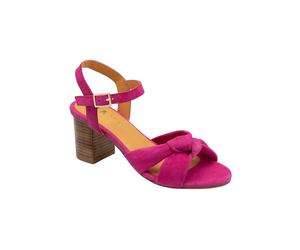 Ravel 'balne' Suede Heeled Sandals In Fuchsia Fuchsia