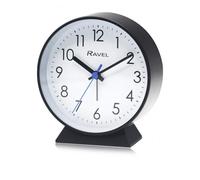 Ravel Bedside Modern Round Large Alarm Clock Black RC049.3