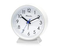 Ravel Bedside Modern Round Large Alarm Clock White RC049.4