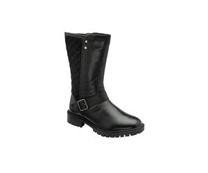 Ravel Black Leather 'forbes' Mid-Calf Boots Black