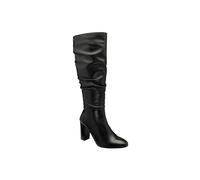 Black Leather 'Marsco' Heeled Knee-High Boots Ravel Black 4