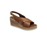 Ravel 'branton' Leather Wedge Sandals In Tan Tan