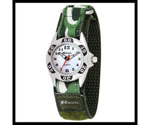 Ravel Children boy Nylon Green hook and loop Strap R1507.05A