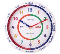 Ravel Children's 25cm Time Teacher Wall Clock - White