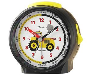 Ravel Children's Bedside Alarm Clock - Black Tractor