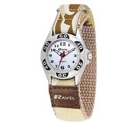 Ravel Children's Camouflage Army Watch with Easy Fasten Action Strap - Desert Brown