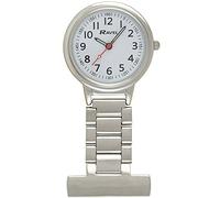Ravel - Classic Easy Read Nurses Fob Watch - Analogue Quartz - R1101.10 - Silver Tone