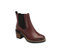 Ravel Dark Bordo Leather 'bray' Ankle Boots In Burgundy Burgundy