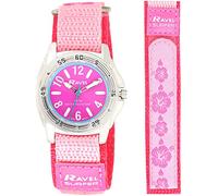 Ravel Deluxe Pink Girls 5ATM Velcro Sports Watch RD124L