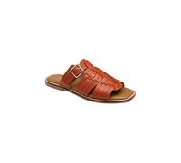 Ravel 'dene' Leather Flat Mule Sandals In Burnt Orange Burnt Orange