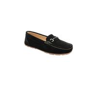 'Dutton' Suede Flat Loafers Ravel Black 7