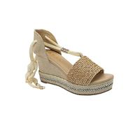 Ravel Ecru Forres Espadrille Wedge Sandals Beige