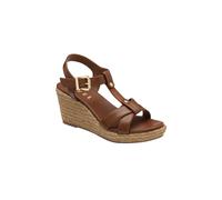 Ravel 'elling' Leather Wedge Sandals In Tan Tan