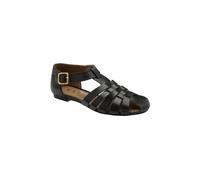 Ravel Women's 'Galston' Leather Flat Sandals in Black | Size: 5 Ravel Black 5