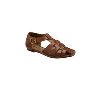 Ravel Women's 'Galston' Leather Flat Sandals in Tan | Size: 5 Ravel Tan 5