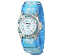 Ravel Girl's Hibiscus Flower Patterned Easy Fasten Small, White/Turquoise