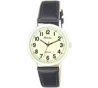 Ravel Glow in The Dark Luminous Dial Watch (Black)