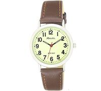 Ravel Glow in The Dark Luminous Dial Watch - Brown