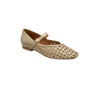 Ravel Gold Leather 'ordley' Mary-Jane Shoes Gold