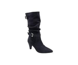 Ravel 'guise' Suede Stiletto-Heel Mid-Calf Boots In Navy Navy