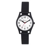 Ravel Ladies Basic Bold Easy Read Expander Bracelet Watch White/Black R0225