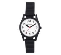 Ravel Ladies Basic Bold Easy Read Expander Bracelet Watch White/Black R0225
