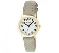 Ravel Ladies Basic White Dial Grey Leather Strap Watch R0105.43.2A