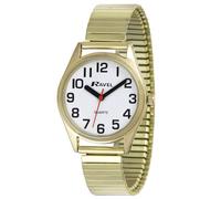 Ravel Ladies Classic Super Bold Easy Read Gilt Expander Bracelet Watch R0225.02.2