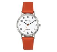 Ravel Ladies Classic White Dial Orange Leather Strap Watch R0140.18.2