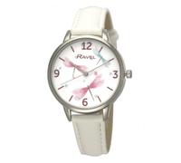 Ravel Ladies Dragonfly Leather Strap Watch - White - RF011.4