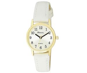 Ravel Ladies Round Silver Dial Watch With White Strap R0137.24.2