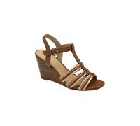 'Lagan' Leather Wedge Sandals Ravel Tan 6