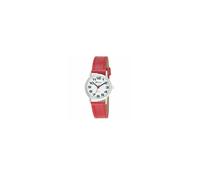 Ravel Large Case Fashion on PU Strap Women's Quartz Watch with White Dial Analogue Display and Red Plastic Strap R0105.10.2