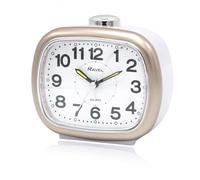 Ravel Large Sized Bedside Quartz Alarm Clock White/Gold RC045.14
