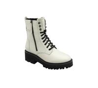 Ravel Women's 'Leith' Leather Lace-Up Biker Boots in Natural | Size: 7 Ravel Natural 7