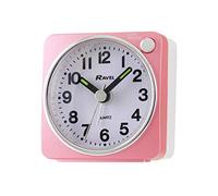 Ravel - Longford Mini Travel Quartz Alarm Clock - Pink/White