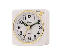 Ravel - Longford Mini Travel Quartz Alarm Clock - White